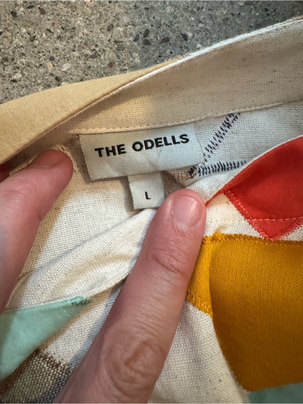 Anthropologie The Odells Uli Abstract Patchwork Blouse - Picture 7 of 7